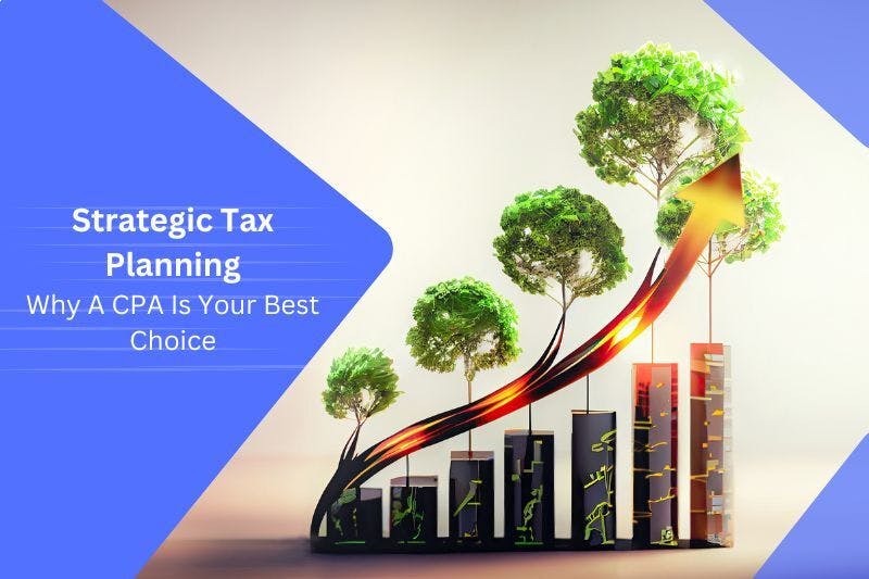 A graphic illustrating the concept of strategic tax planning