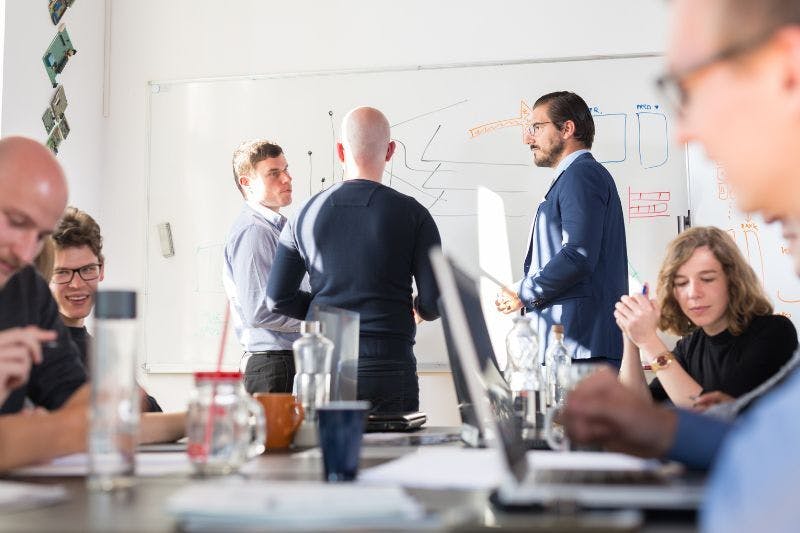 accounting professionals having a conversation