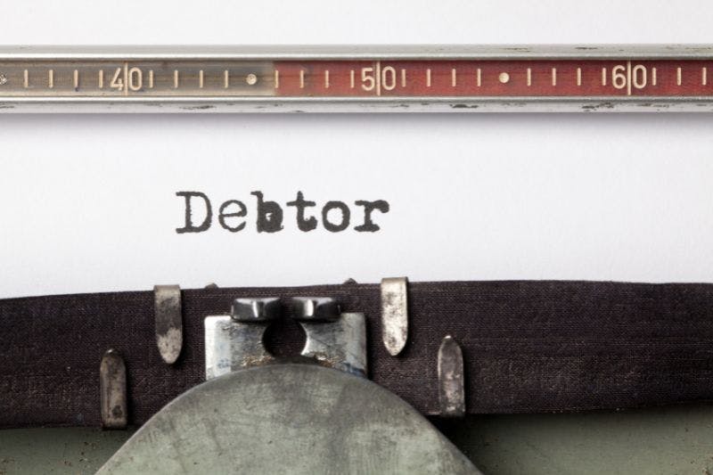 printout for outstanding debtor accounts for a business