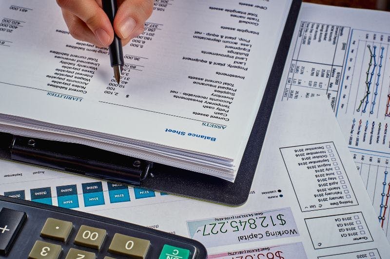 Business owner reviewing chart of accounts.