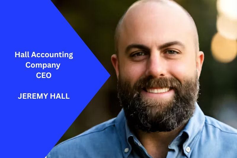 Screenshot for Hall Accounting About us page displaying the founder