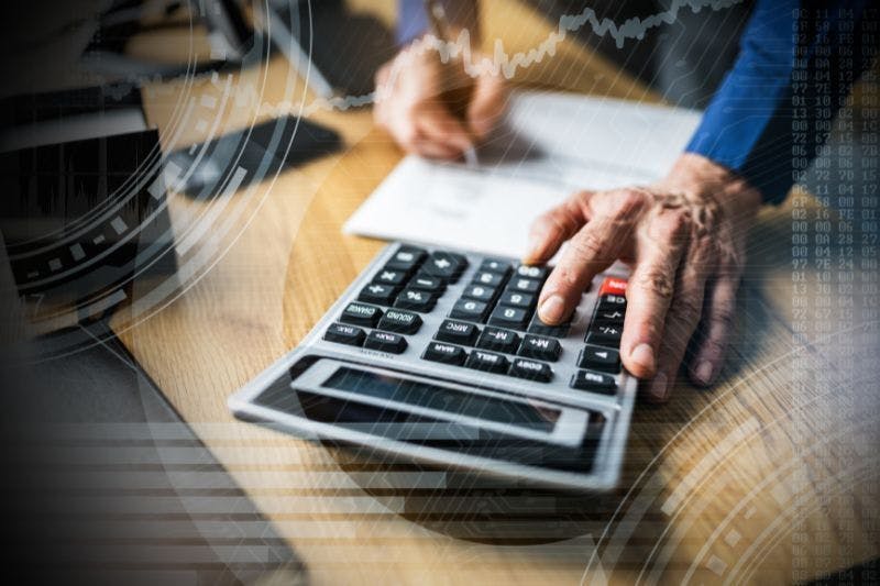 accountant calculating 1099 costs