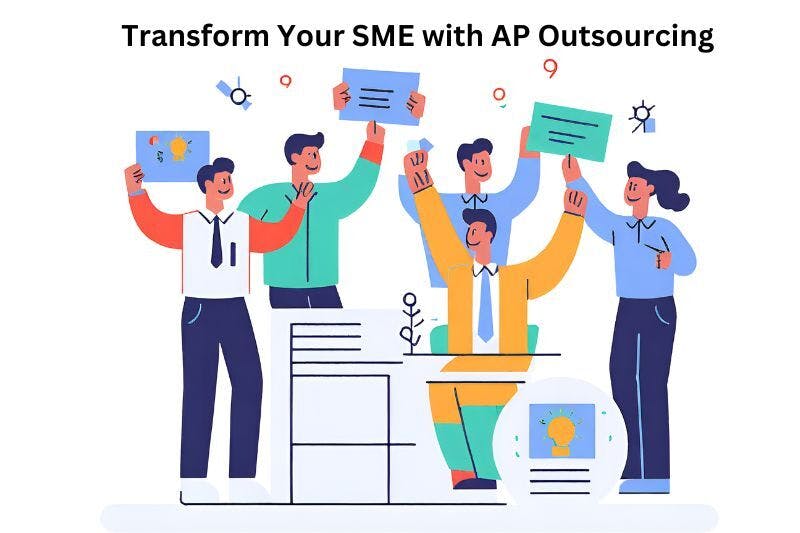 Graphic image showcasing how AP outsourcing transform SME business