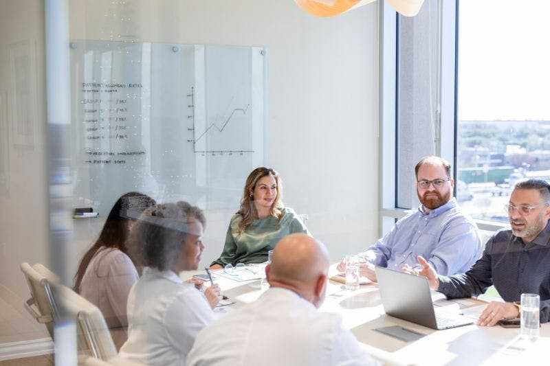 CFO meeting with clients