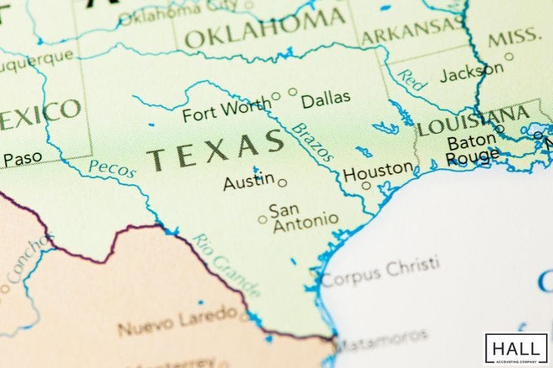 Map of Texas highlighting San Antonio, relevant to sales tax in San Antonio, Texas discussion.