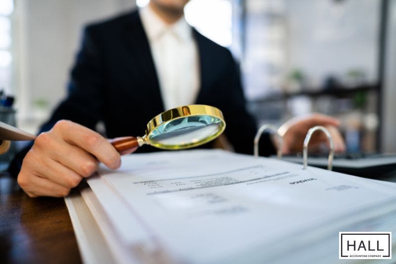 IRS auditor auditing tax returns